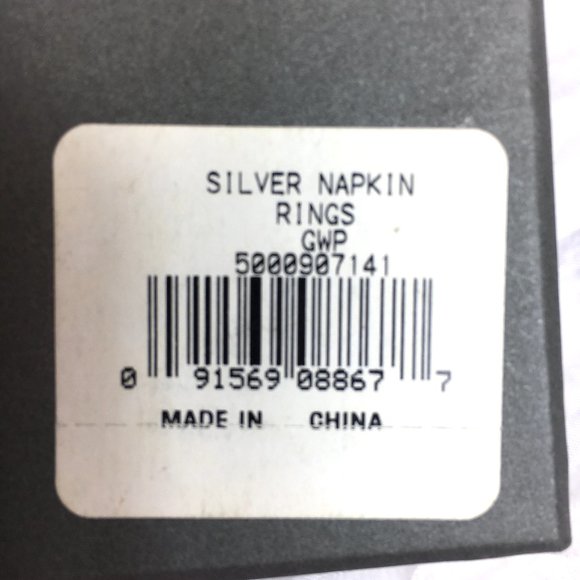 Wedgewood Silver Abstract Contempory Napkin Rings Set of 4 NWT - Picture 15 of 15